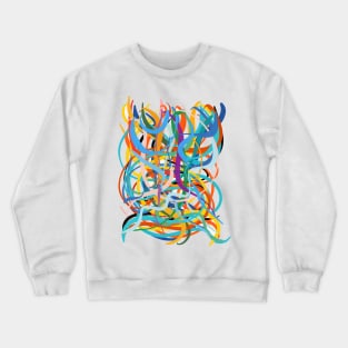 Colourful Line Art Abstract Art Good Vibes of Summer Crewneck Sweatshirt